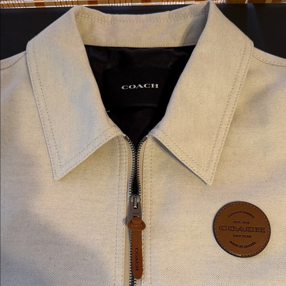 Coach Mens Canvas XL Jacket with Leather Detail